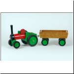 Unknown Wooden Traction Engine and four-wheeled Trailer